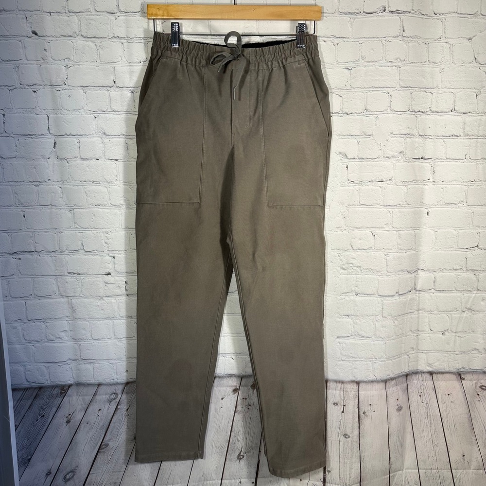 Lululemon‎ Pants Small Mens Tapered Utility Grey Drawstring Stretch LM5A97S